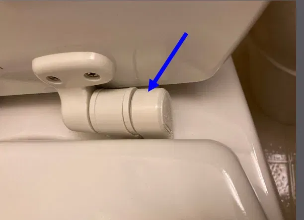 Bộ phận bản lề ghế toilet Bemis không đóng mạnh - Image 1