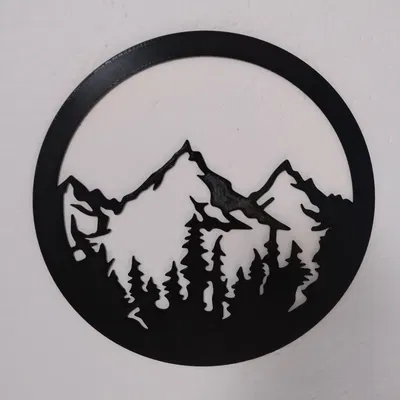 Tường núi cây và móc khóa độc đáo