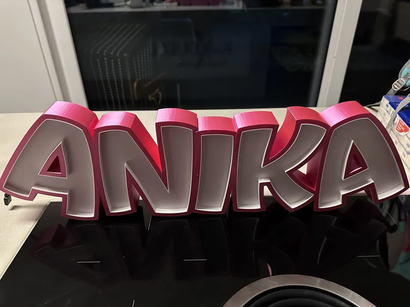 Đèn LED tên ANIKA - Mô hình đèn trang trí in 3D - Image 1