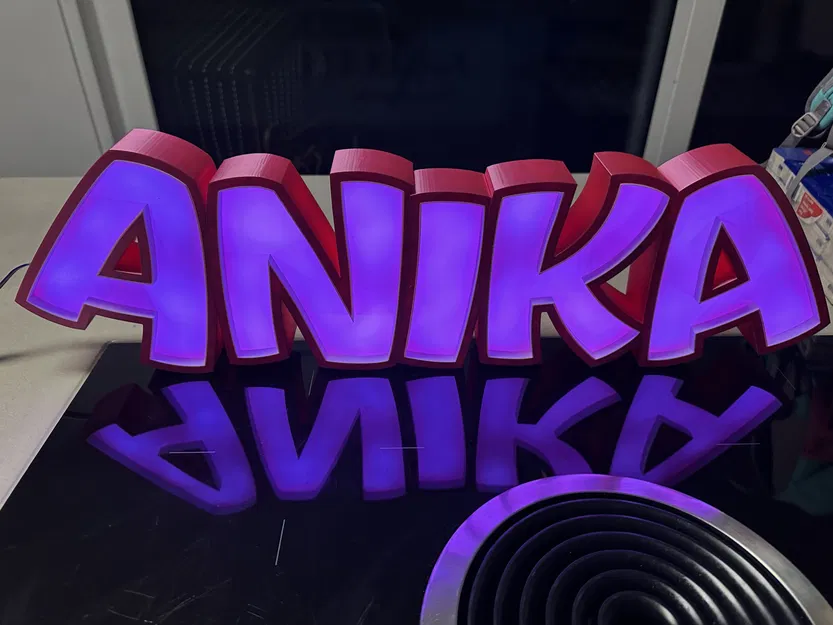 Đèn LED tên ANIKA - Mô hình đèn trang trí in 3D - Image 4