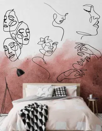 Dòng tranh tường về khuôn mặt phụ nữ nghệ thuật - Image 1