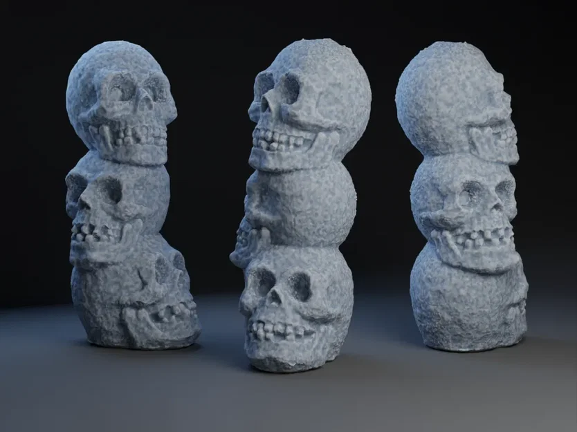 Chồng đầu lâu nghệ thuật cho trang trí Halloween - Image 1