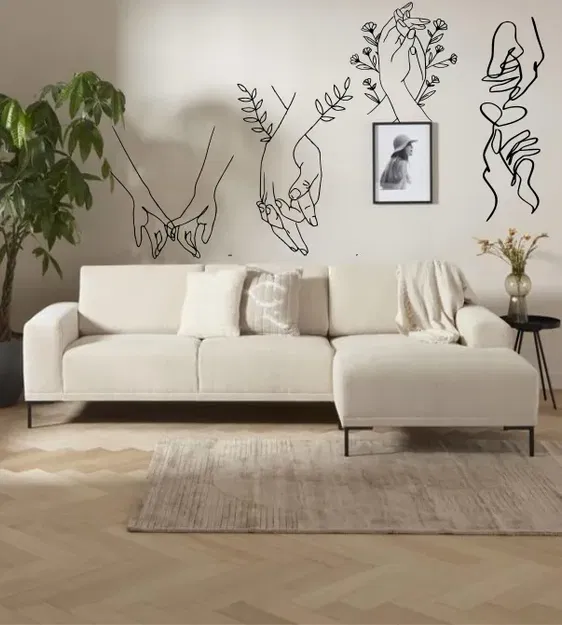 Bức tranh tình yêu hai người nắm tay trong nghệ thuật đường ... - Image 1