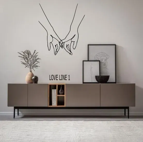 Bức tranh tình yêu hai người nắm tay trong nghệ thuật đường ... - Image 2