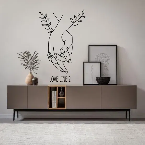 Bức tranh tình yêu hai người nắm tay trong nghệ thuật đường ... - Image 3