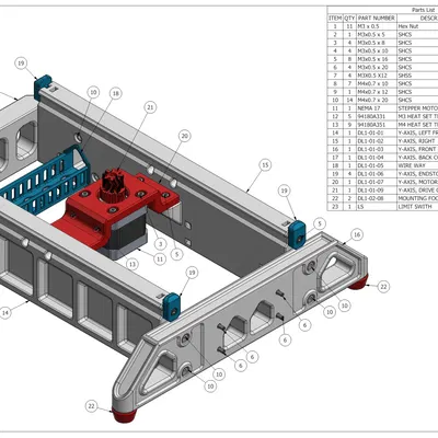 Máy in 3D Mulbot với khung in 3D và hệ thống truyền động