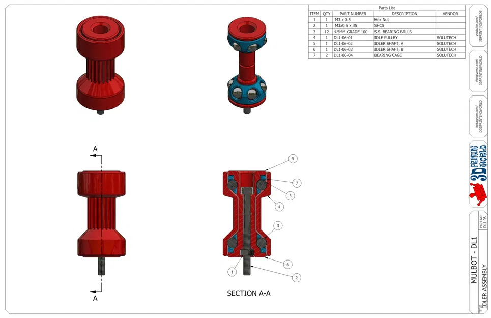 Máy in 3D Mulbot với khung in 3D và hệ thống truyền động - Image 8