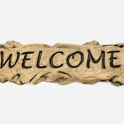 Biển chào mừng phong cách gỗ trôi nổi