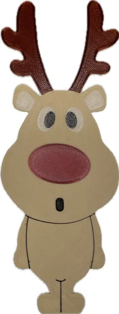 Rudolph - Tuần lộc trang trí Giáng Sinh 2D - Image 1