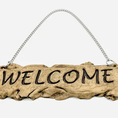 Biển chào mừng phong cách gỗ trôi nổi