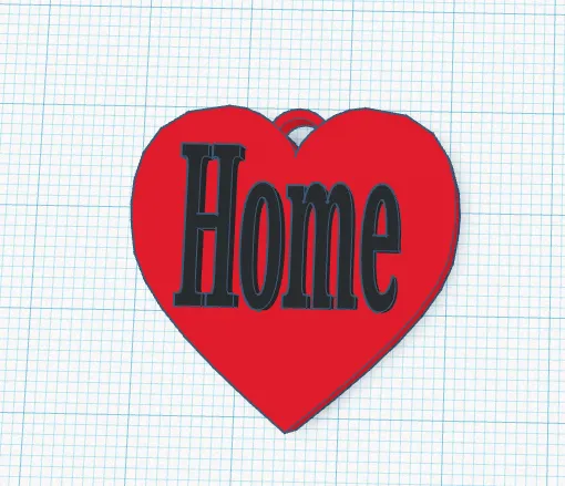 Móc khóa hình trái tim và ngôi sao với chữ Home - Image 2