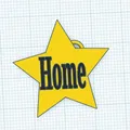 Móc khóa hình trái tim và ngôi sao với chữ Home - Thumbnail 4