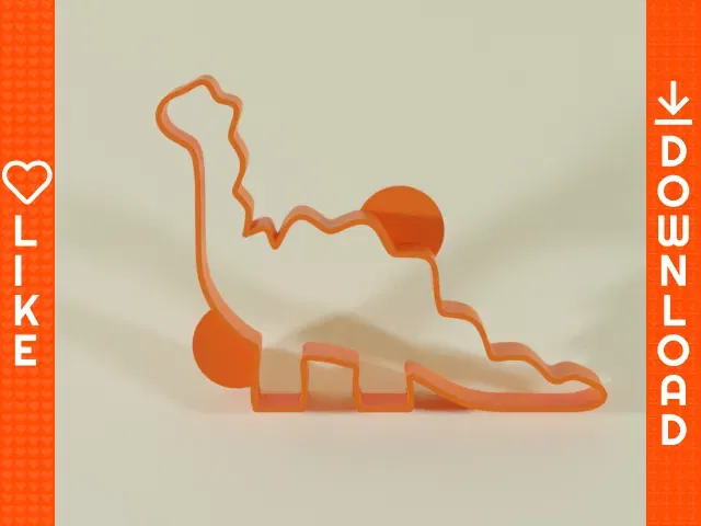 Cutter nhựa hình khủng long dễ thương cho bột nhồi - Image 1