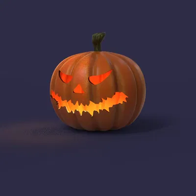 Đèn bí ngô Halloween in 3D với lỗ đặt nến LED