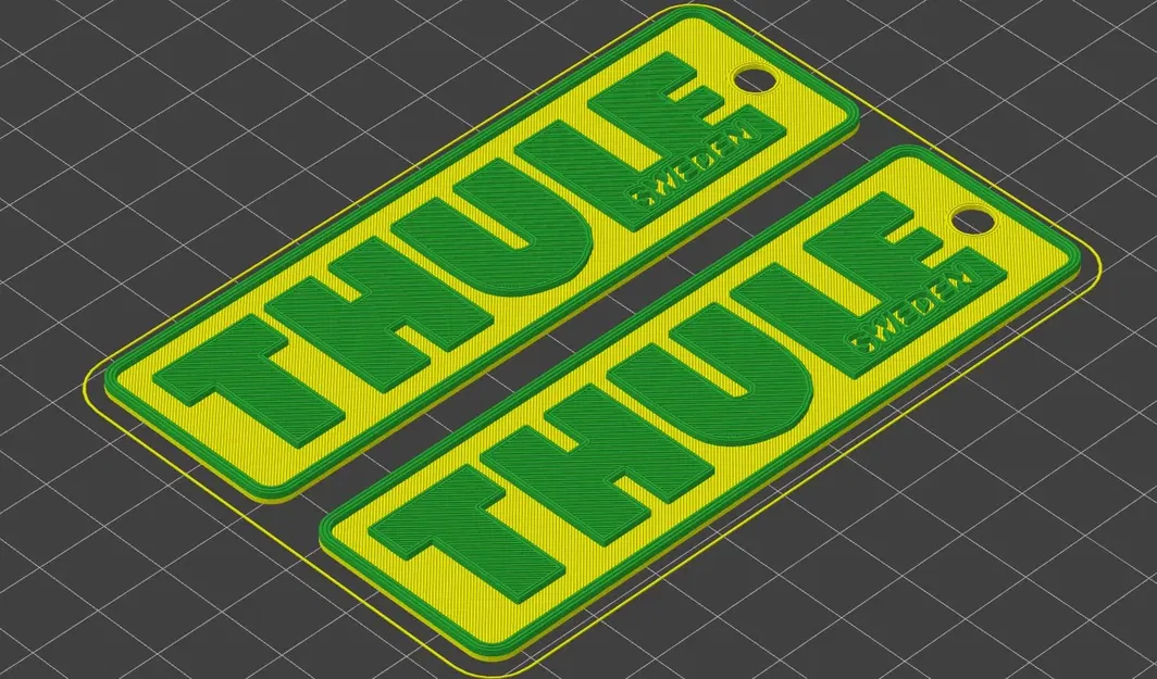 Móc chìa khóa Thule Thụy Điển với hai màu in - Image 2