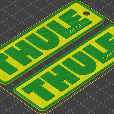 Móc chìa khóa Thule Thụy Điển với hai màu in