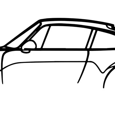 Nghệ thuật treo tường hình bóng Porsche 993 Turbo