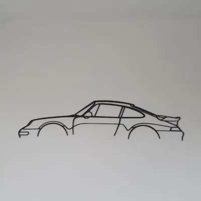 Nghệ thuật treo tường hình bóng Porsche 993 Turbo