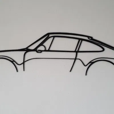 Nghệ thuật treo tường hình bóng Porsche 993 Turbo