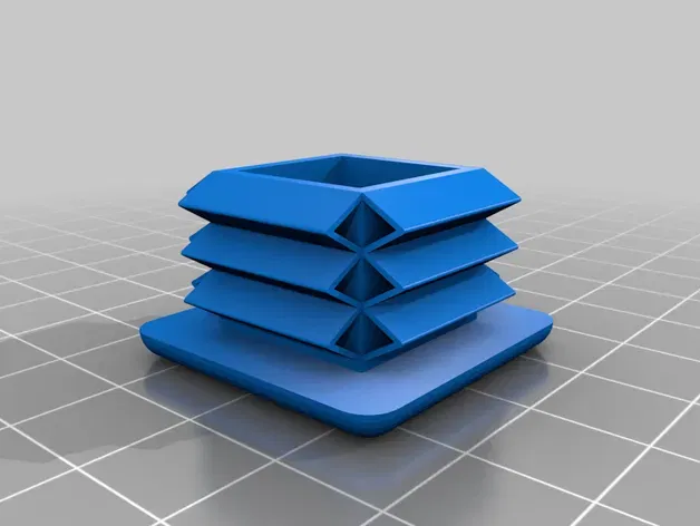 Nắp chặn cho ống vuông trong OpenSCAD theo tham số - Image 1