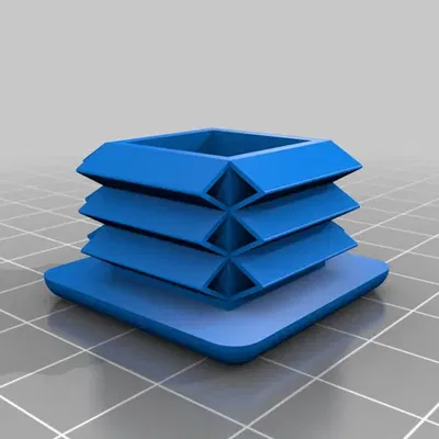 Nắp chặn cho ống vuông trong OpenSCAD theo tham số