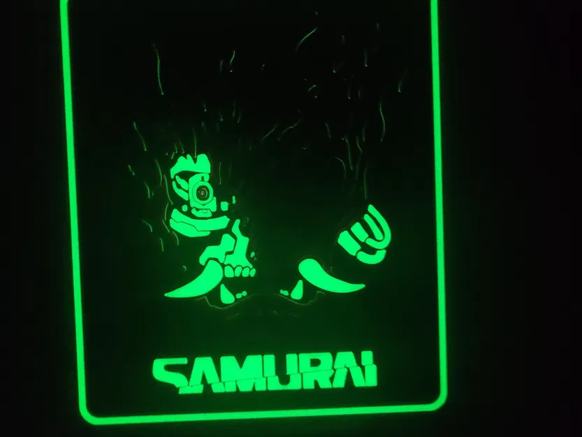 Biểu tượng samurai cyberpunk 2077 trên tấm tường 140x165 - Image 3