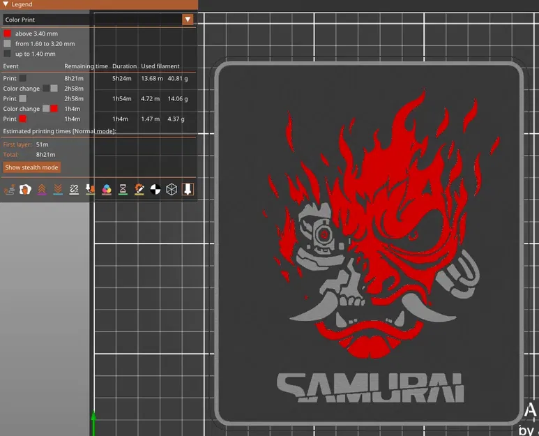 Biểu tượng samurai cyberpunk 2077 trên tấm tường 140x165 - Image 4
