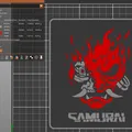 Biểu tượng samurai cyberpunk 2077 trên tấm tường 140x165 - Thumbnail 4