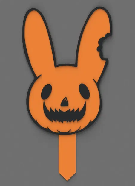 Biểu ngữ thỏ Halloween cho chậu cây hoặc vườn - Image 2