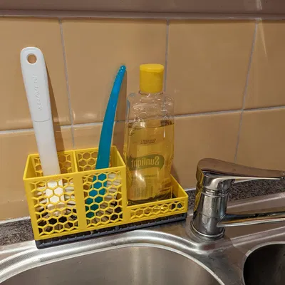 Giá đỡ tổ chức bồn rửa chén với khay thoát nước tích hợp