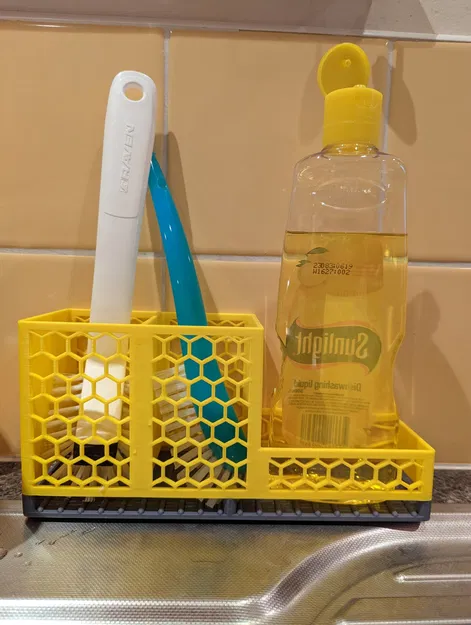 Giá đỡ tổ chức bồn rửa chén với khay thoát nước tích hợp - Image 3