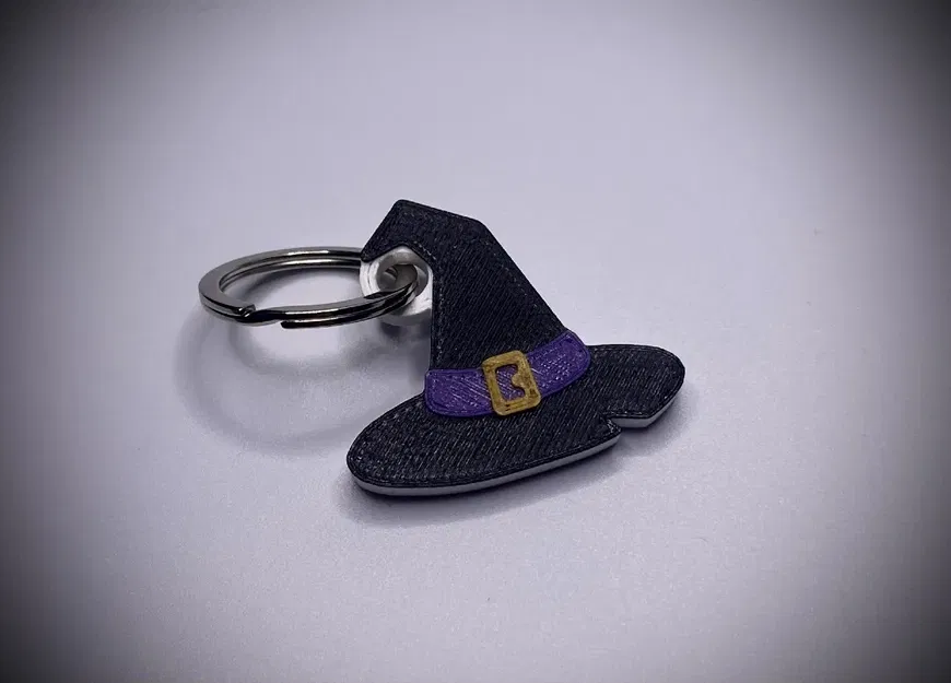 Móc khóa mũ phù thủy với lỗ 6mm và kích thước 40mm x 35mm - Image 1