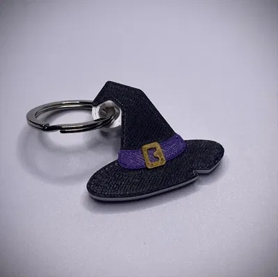 Móc khóa mũ phù thủy với lỗ 6mm và kích thước 40mm x 35mm