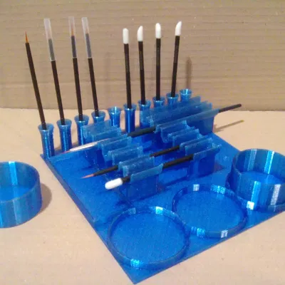 Giá đỡ cọ vẽ với 3 cốc nước tháo rời