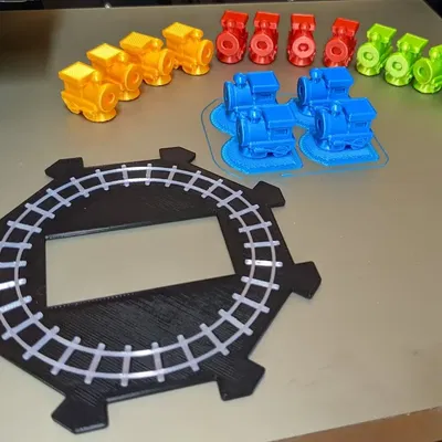 Đường ray xe lửa trung tâm cho bộ domino Mexican Train