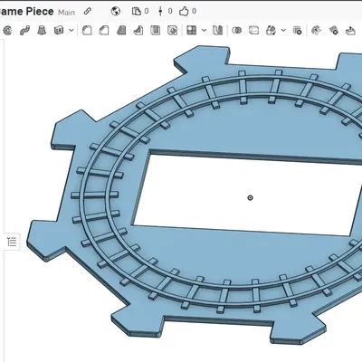 Đường ray xe lửa trung tâm cho bộ domino Mexican Train