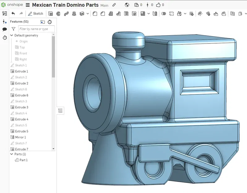 Đường ray xe lửa trung tâm cho bộ domino Mexican Train - Image 3