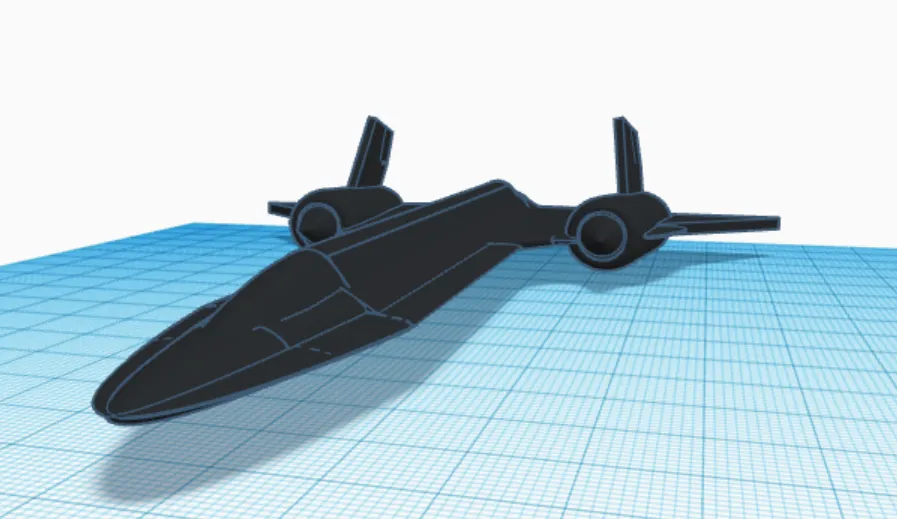 Máy bay SR-71 Blackbird mô phỏng trong Tinkercad - Image 1