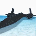 Máy bay SR-71 Blackbird mô phỏng trong Tinkercad - Thumbnail 1