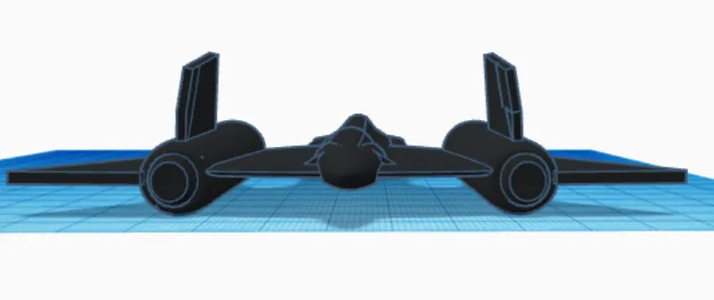 Máy bay SR-71 Blackbird mô phỏng trong Tinkercad - Image 3