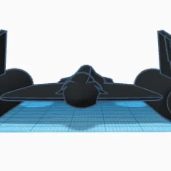 Máy bay SR-71 Blackbird mô phỏng trong Tinkercad