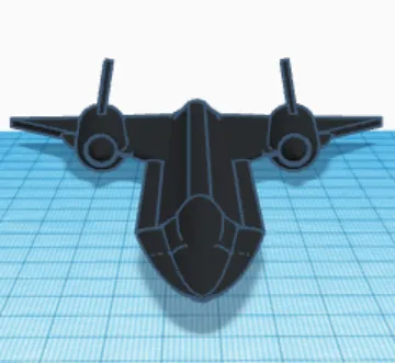 Máy bay SR-71 Blackbird mô phỏng trong Tinkercad - Image 4