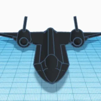 Máy bay SR-71 Blackbird mô phỏng trong Tinkercad