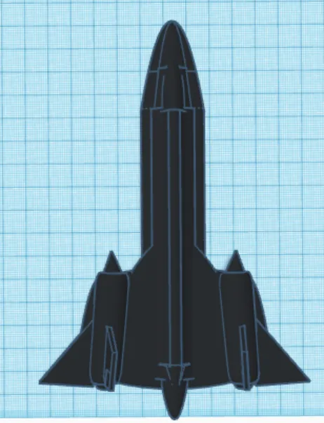 Máy bay SR-71 Blackbird mô phỏng trong Tinkercad - Image 5