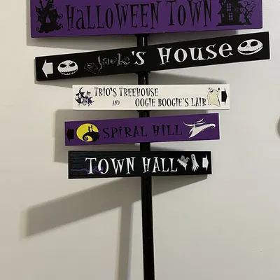 Bảng gắn biển báo Halloween cho chổi phù thủy