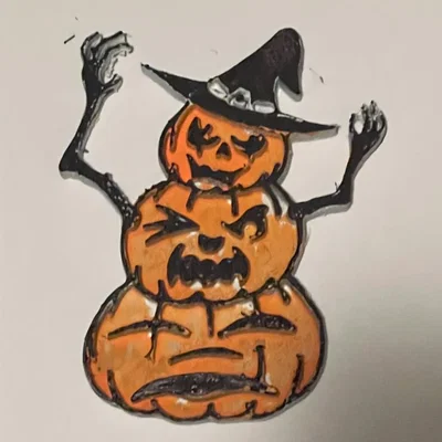 Trang trí hình bí ngô chồng chất cho mùa Halloween