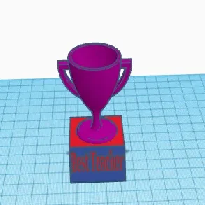 Cúp thưởng cho giáo viên xuất sắc nhất