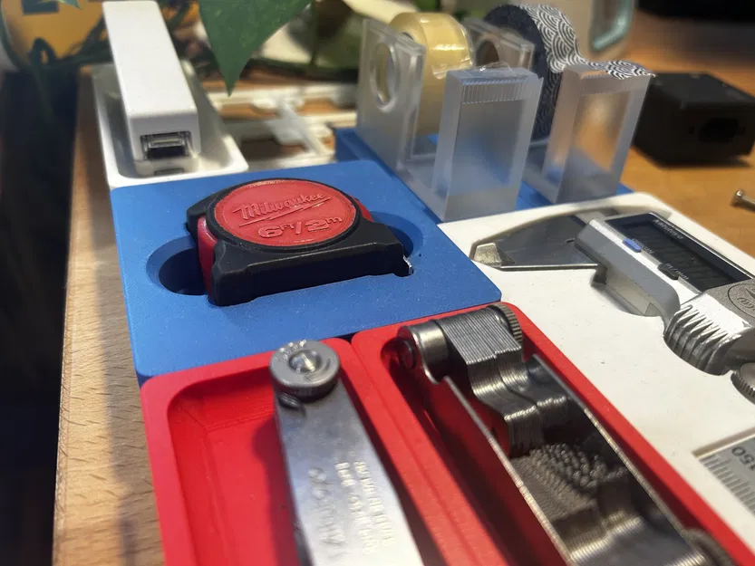 Giá đỡ thước dây mini Milwaukee 6ft / 2m kiểu Gridfinity - Image 3