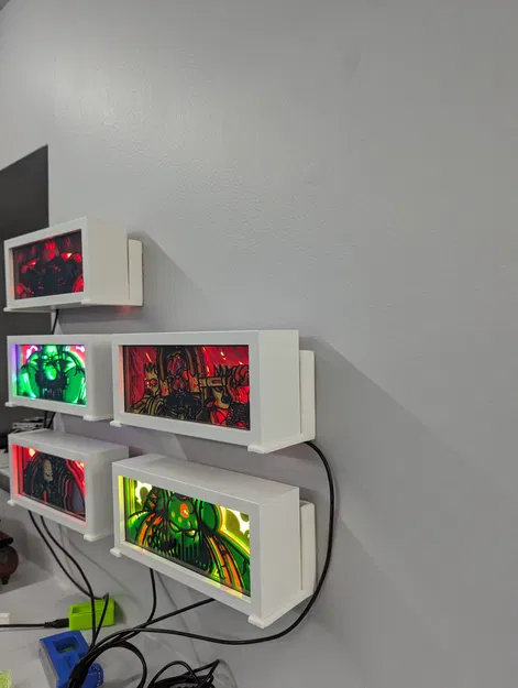 Giá đỡ tường cho hộp đèn LED với điều khiển gắn sau - Image 2