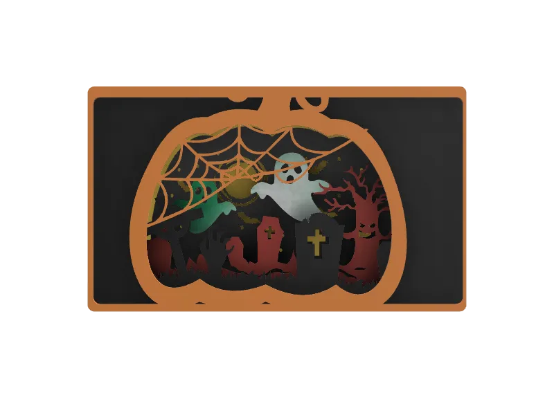 Hộp bóng ma Halloween với ánh sáng phát quang - Image 1